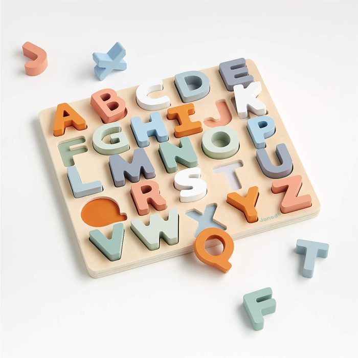 Janod Alphabet Wooden Baby Puzzle